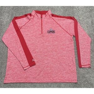 LA Clippers NBA basketball Long Sleeve Pullover JACKET 1/4 ZIP SIZE XXL 2XL NICE